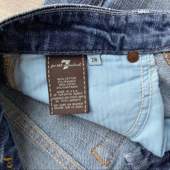 7 For All Mankind A Pocket Cut Out Bermuda Shorts - Picture 8 of 11